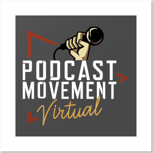 Podcast Movement Virtual - White Logo Posters and Art